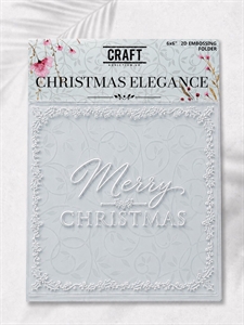 CraftAddictionUK Embossing Folder 6x6" - Christmas Elegance